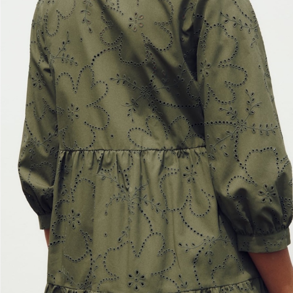 Zara XS olive babydoll dress
